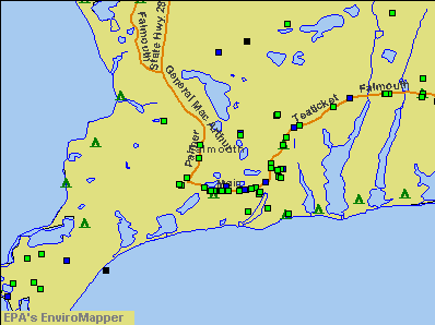 Falmouth, Massachusetts environmental map by EPA