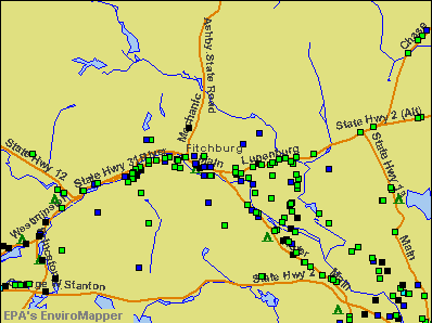 Fitchburg, Massachusetts environmental map by EPA
