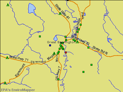 Great Barrington, Massachusetts environmental map by EPA