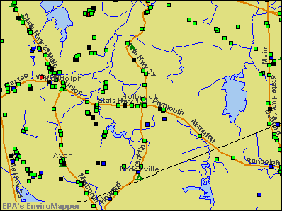 Holbrook, Massachusetts environmental map by EPA