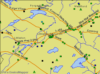 Littleton Common, Massachusetts environmental map by EPA