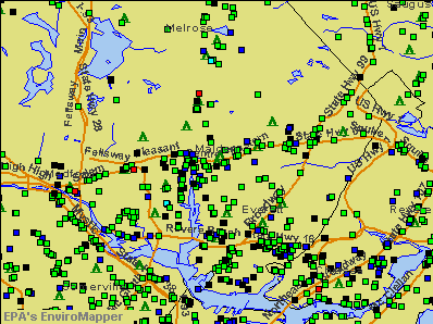 Malden, Massachusetts environmental map by EPA