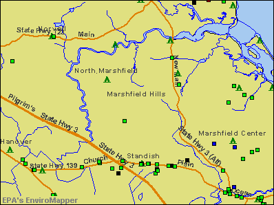 Marshfield Hills, Massachusetts environmental map by EPA