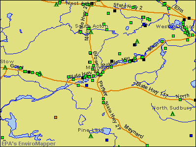 Maynard, Massachusetts environmental map by EPA