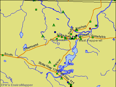 Pepperell, Massachusetts environmental map by EPA