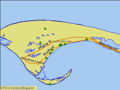 Provincetown, Massachusetts environmental map by EPA