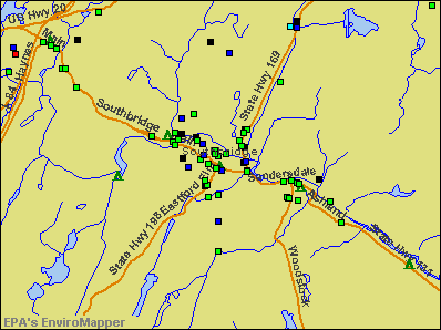 Southbridge, Massachusetts environmental map by EPA