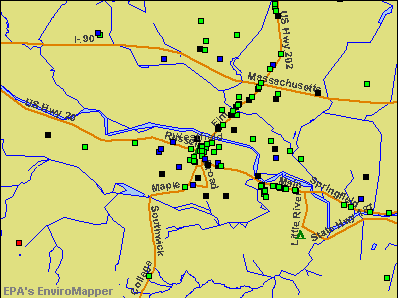 Westfield, Massachusetts environmental map by EPA