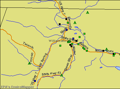 Williamstown, Massachusetts environmental map by EPA