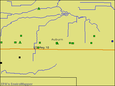 Auburn, Michigan environmental map by EPA