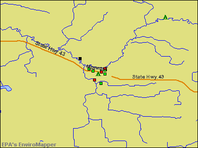 Bangor, Michigan environmental map by EPA