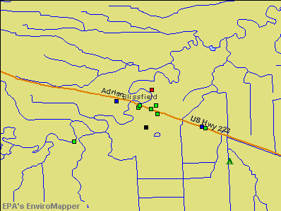 Blissfield, Michigan environmental map by EPA