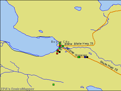Boyne City, Michigan environmental map by EPA
