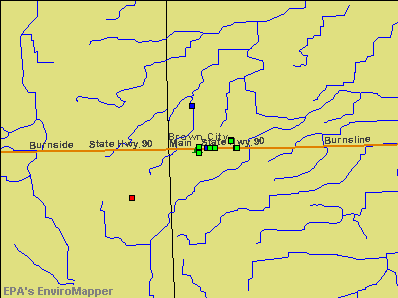 Brown City, Michigan environmental map by EPA