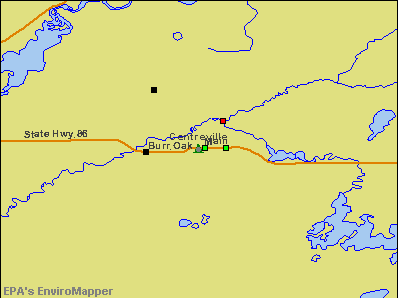 Centreville, Michigan environmental map by EPA