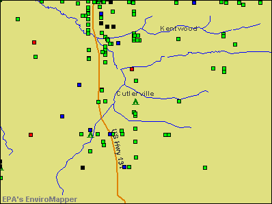 Cutlerville, Michigan environmental map by EPA