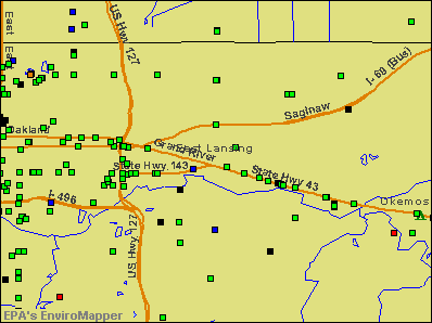 East Lansing, Michigan environmental map by EPA