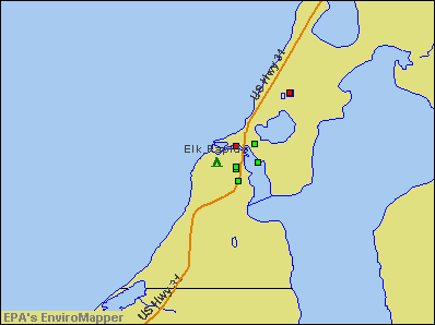 Elk Rapids, Michigan environmental map by EPA