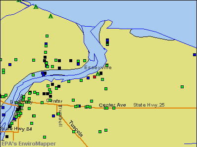 Essexville, Michigan environmental map by EPA