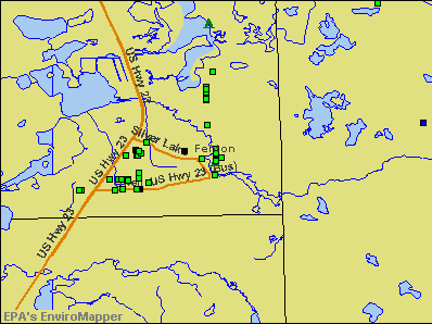 Fenton, Michigan environmental map by EPA