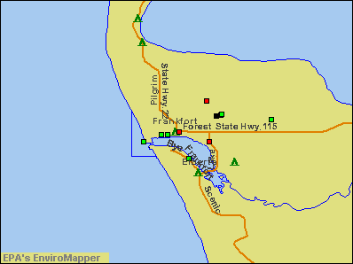 Frankfort, Michigan environmental map by EPA