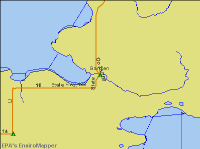Garden, Michigan environmental map by EPA