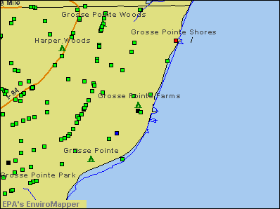 Grosse Pointe Farms, Michigan environmental map by EPA
