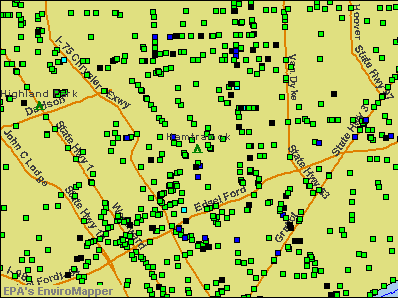 Hamtramck, Michigan environmental map by EPA