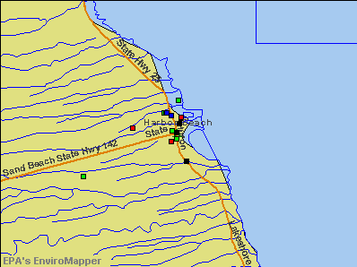 Harbor Beach, Michigan environmental map by EPA