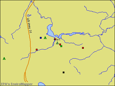 Hart, Michigan environmental map by EPA