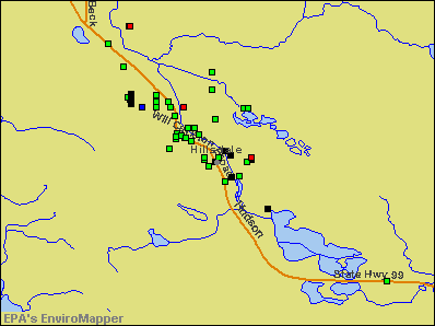 Hillsdale, Michigan environmental map by EPA