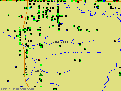 Kentwood, Michigan environmental map by EPA