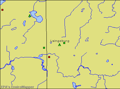 Laingsburg, Michigan environmental map by EPA