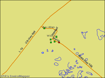 Willcox, Arizona environmental map by EPA