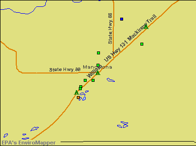 Mancelona, Michigan environmental map by EPA