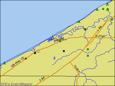 New Buffalo, Michigan environmental map by EPA
