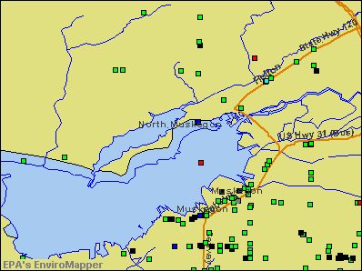 North Muskegon, Michigan environmental map by EPA