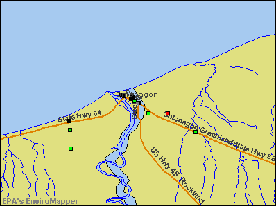 Ontonagon, Michigan environmental map by EPA