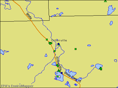 Ortonville, Michigan environmental map by EPA