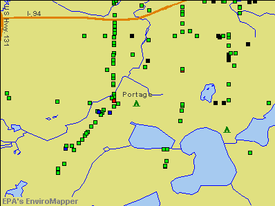 Portage, Michigan environmental map by EPA