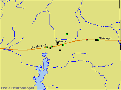 Quincy, Michigan environmental map by EPA