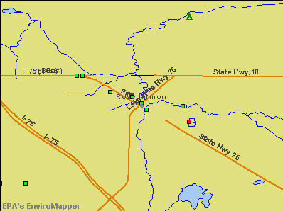 Roscommon, Michigan environmental map by EPA