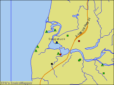 Saugatuck, Michigan environmental map by EPA