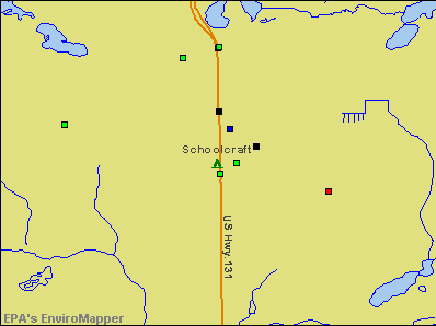 Schoolcraft, Michigan environmental map by EPA