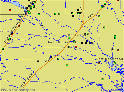 South Rockwood, Michigan environmental map by EPA