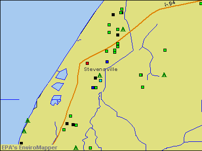 Stevensville, Michigan environmental map by EPA