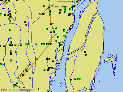 Trenton, Michigan environmental map by EPA