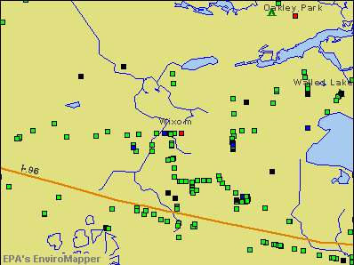 Wixom, Michigan environmental map by EPA