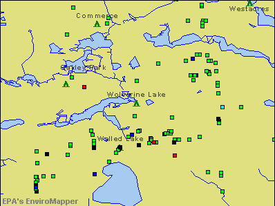 Wolverine Lake, Michigan environmental map by EPA