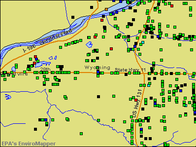 Wyoming, Michigan environmental map by EPA